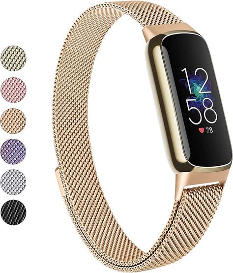 Fitbit Luxe, Unique Magnets, Stainless Steel Mesh, Steel Mesh, Gold Branding, Metal Mesh, Metal Band, Mesh Design, Stainless Steel Band