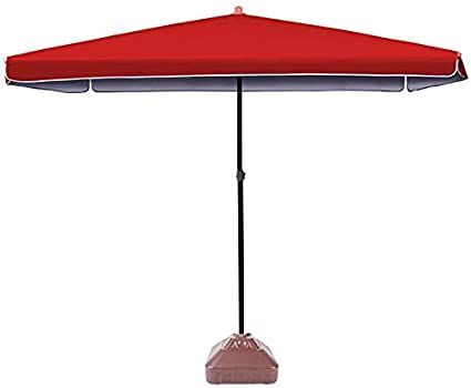 Large Umbrella, Height Adjustable, Patio Umbrella, Sun Protection, Double Layer, Red And Blue, Umbrella, Outdoor Furniture, Patio