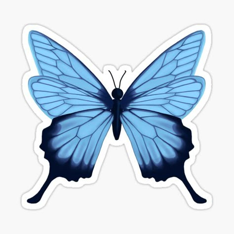 Blue Butterfly Sticker, Senior Pictures Quotes, Butterfly Cutouts, Butterflies Stickers, Birthday Makeup Looks, Butterfly Cutout, 8. Mart, Sticker Design Inspiration, Butterfly Stickers