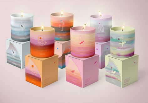 Unique Candle Packaging Ideas, Packaging Design Inspiration Candles, Packaging Design Unique, Scented Candle Packaging Design, Creative Candle Packaging, Cool Candle Packaging, Scented Candles Design, Candle Boxes Packaging, Unique Candle Packaging