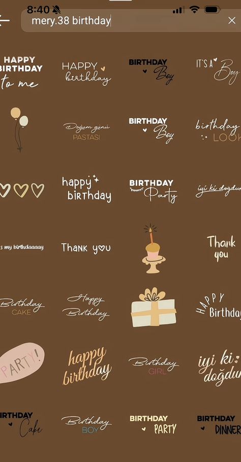 Birthday Stickers Instagram, Insta Stickers Search, Free Book Cover Design, Best Book Cover Design, 38 Birthday, Good Apps, Instagram Story App, Instagram Fonts, Insta Stickers