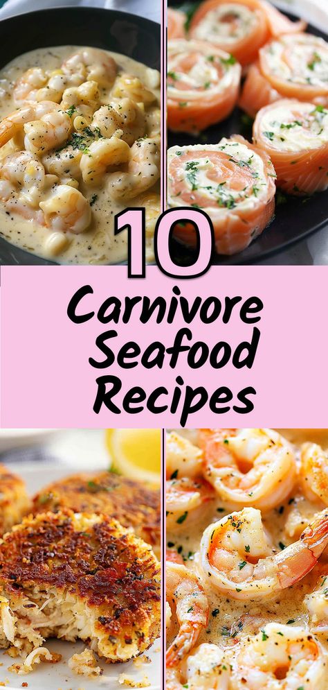 Carnivore Seafood Trans Ocean Recipes, Carnivore Seafood Chowder, Carnivore Diet Seafood Recipes, Carnivore Diet Shrimp Recipes, Strict Carnivore Diet Food List, Carnivore Tuna Salad, Conivore Diet Meals, Carnivore Sushi, Smoked Cod Recipes