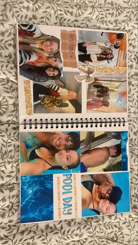 Fair Scrapbook Pages, Bsf Scrapbook Page Ideas, 2024 Recap Scrapbook, Bereal Scrapbook Page, Scrapbook Names Ideas, Senior Photo Book Ideas, Scrapbooking Senior Year, Bff Memory Book Ideas, Middle School Scrapbook Ideas