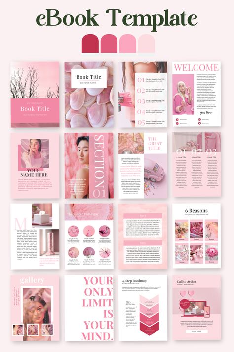 Pink Ebook Design, Ebook Template Pink Minimalist Aesthetic Ebook Design, Ebook Girl Theme Pink plannerlovers #passionplanner📜. Pink Minimalist Aesthetic, Ebook Template Design, Pink Minimalist, Theme Pink, Product Commercial, Ebook Design, Ultimate Planner, Workbook Template, Pink Theme