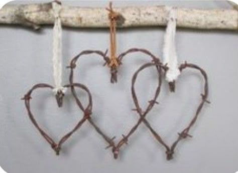 Barb Wire Art, Barbed Wire Decor, Barbed Wire Crafts, Barb Wire Crafts, Barbed Wire Art, Wire Decor, Wire Projects, Wire Ideas, Barb Wire