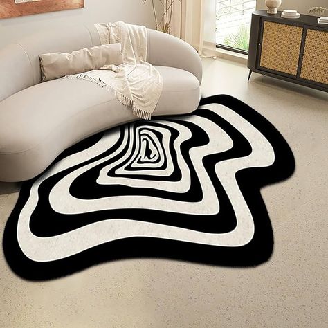 Amazon.com: Modern Irregular Shaped Rug,Non-Slip Area Rugs, Oval Fluffy Faux Wool Carpet,Indoor Washable Rug for Living Room Bedroom Playroom Decor Floor Mat : Home & Kitchen Shaped Rugs, Mixing Patterns, Shaped Rug, Dream Apartment Decor, Future Apartment Decor, Apartment Decor Inspiration, Dream Apartment, Rug For Living Room, Bedroom Flooring