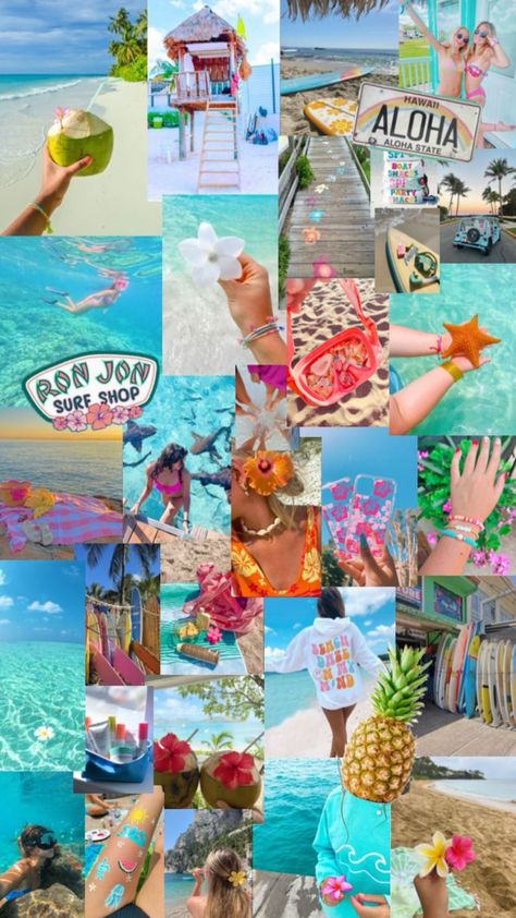 Coconut girl mood board #preppy #coconutgirl #inspo #inspoboard #love #surf Boat Snacks, Aesthetic Hawaii, Preppy Beach, Ron Jon Surf Shop, Coconut Girl, Summer Wallpaper, Florida Beaches, Summer Party, Summer Aesthetic