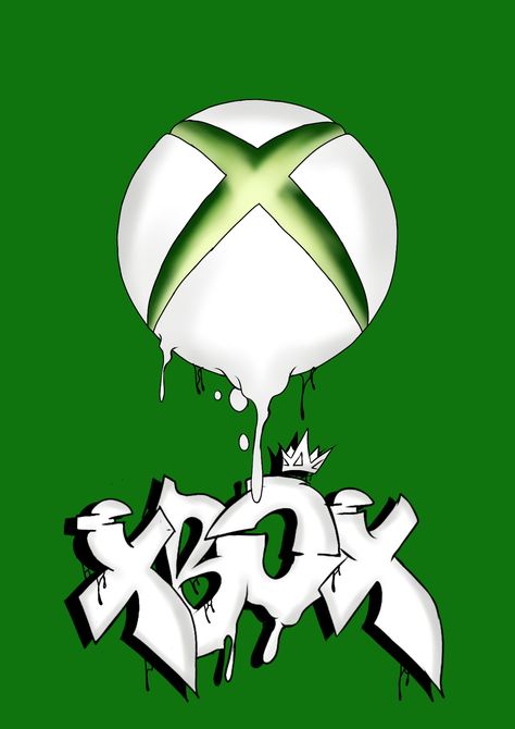 Digital art of the Xbox logo Xbox Drawing Art, Xbox Painting Ideas, Xbox Tattoo Ideas, Xbox Wallpaper Backgrounds, Xbox Logo Wallpapers, Xbox Wallpaper 4k, Xbox Gamer Pics, Xbox Pictures, Xbox Drawing