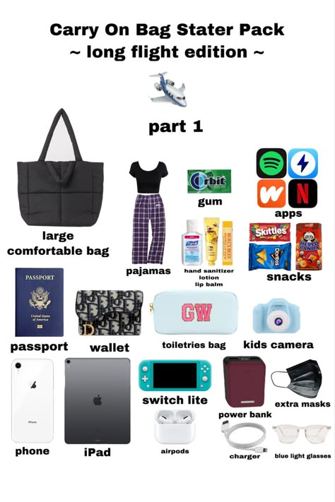 Trip Essentials Packing Lists, Road Trip Bag, Road Trip Kit, Airplane Travel Essentials, Carry On Essentials, Packing Essentials List, Travel Packing Checklist, Essentials Checklist, Road Trip Packing List