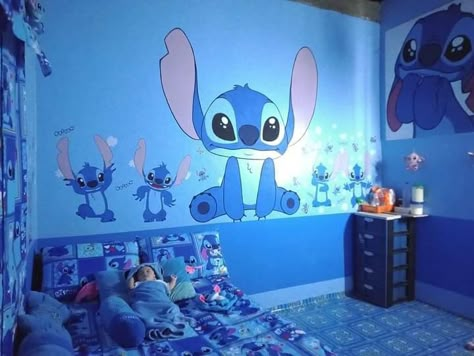 Stitch Disney Bedroom Ideas, Stitch Disney Room Decor, Cute Stitch Room Ideas, Lilo And Stitch Room Decor Ideas, Stitch Bedroom Decor Ideas, Stitch Bedroom Ideas For Teens, Stitch Room Decor Ideas, Stitch Bedrooms, Lilo And Stitch Room Decor