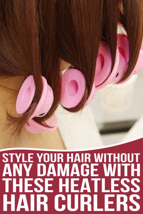 Does it take you hours to curl your hair and still is risky because of the heat that your curler emits? If yes, we have a heatless, safe, and quick solution Curlers For Short Hair, Easy Curly Hair, Hair Recipes, Mushroom Hair, Curl Your Hair, Heatless Hair Curlers, Heatless Hairstyles, Hair Food, Everyday Hairstyles