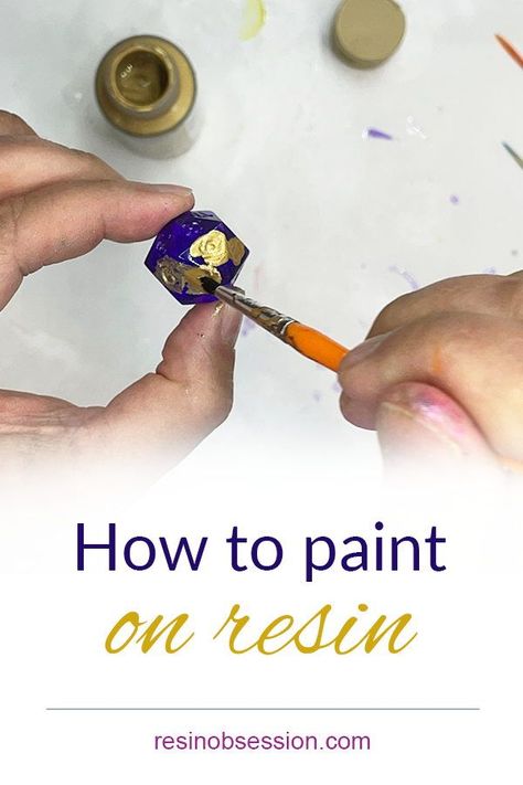 Learn the technique to painting on resin. . . . . #resin #resinobsession How To Paint On Resin, Diy Epoxy Jewelry, Resin Coloring Techniques, Paint On Resin, Resin Drawing, Success Painting, Painting On Resin, Acrylic Paint On Plastic, Resin Techniques