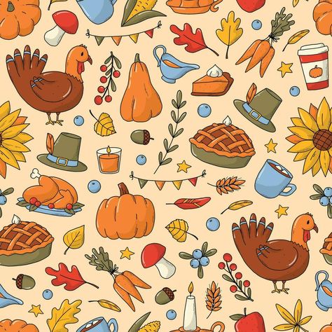 Thanksgiving Computer Wallpaper, Thanksgiving Backgrounds Wallpapers, Thanksgiving Backgrounds Aesthetic, Daycare Inspiration, Thanksgiving Backgrounds, Background For Wallpaper, Thanksgiving Pattern, Light Yellow Background, Cute Bulletin Boards