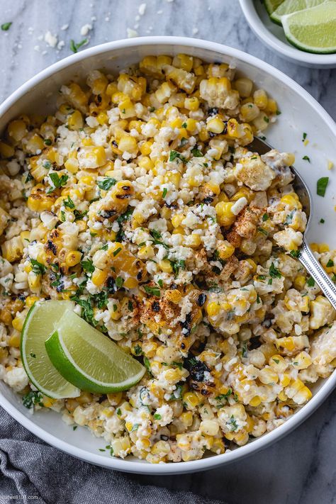 Mexican Street Corn Salad - #mexican #corn #salad #recipe #eatwell101 - This grilled mexican street corn salad salad bursts with flavors. It's a unique twist on the classic street corn recipe and the perfect side dish for your next summer get-together! - #recipe by #eatwell101® Street Corn Salad Recipe, Mexican Street Corn Salad Recipe, Street Corn Recipe, Street Corn Salad, Corn Salad Recipe, Mexican Corn Salad, Corn Side Dish, Grilled Corn Salad, Bbq Side Dishes