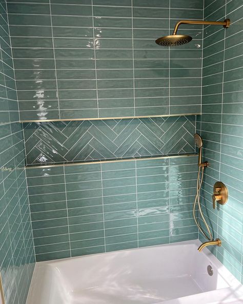 20 Beautiful Bathroom Tile Design Ideas (Walls & Flooring) All Tile Bathroom Ideas, Tile Design For Bathroom, Cool Bathroom Floor Tile, Different Tiles In Bathroom, Creative Shower Tile Designs, Teal Bathroom Tile Ideas, Shower Ceramic Tile Ideas, Seafoam Bathroom Ideas, Bathroom Flooring Ideas Green Walls