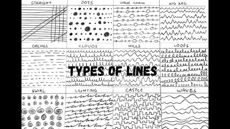 hThese are the basic types of lines used in any form of art. 1. Straight Line 2. Dotted Line 3. Circle Chain Line 4. Zig Zag Line 5. Dashes 6. Clouds 7. Hills 8. Loops 9. Swirl 10. Lighting 11. Castle 12. Waves Use these basic lines to create our own patterns or doodles or any form of sketch Lines In Art, Different Types Of Lines, Types Of Lines, Circle Chain, Teaching Phonics, Dotted Line, Line Patterns, Art Class, Phonics