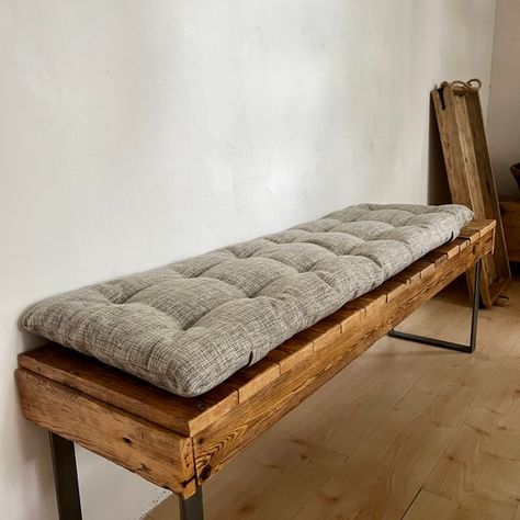 Dining Bench Cushion, Handmade Bench, Wooden Dining Bench, Bench Cushion Cover, Bench Seating Kitchen, Window Seat Cushion, Custom Bench Cushion, Side Belt, Bench Seat Cushion