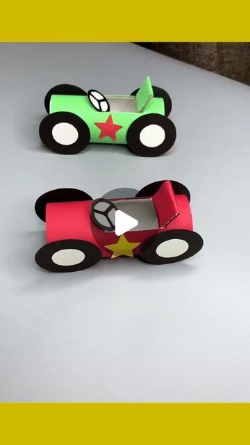 Car Art And Craft For Preschool, How To Make A Toy Car, Car Art And Craft, Preschool Car Activities, Car Crafts For Kids Preschool, Car Crafts For Kids, Car Craft For Kids, Car Activities For Kids, Paper Roll Crafts For Kids