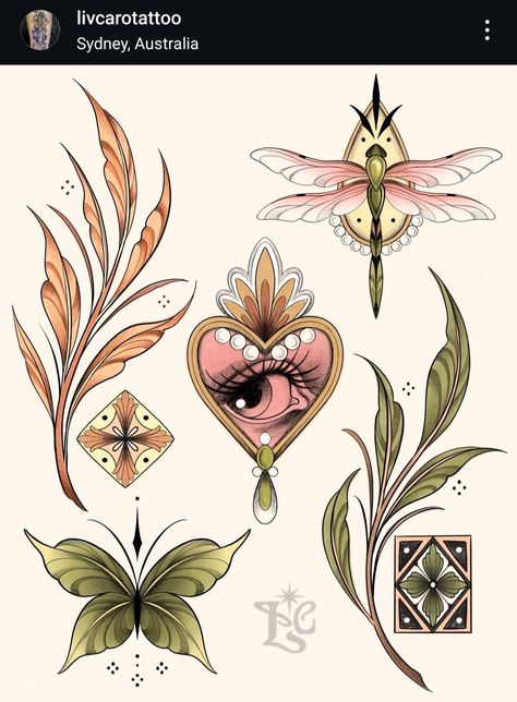 English Flowers Tattoo, Neo Traditional Ornamental Tattoo, Neo Traditional Flower Design, Nouveau Art Tattoo, Ring Of Flowers Tattoo, Small Neotraditional Tattoo Design, How To Draw Neo Traditional, Neotraditional Flowers Tattoo, Hip Leaves Tattoo