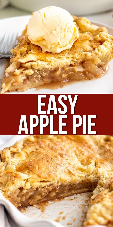 Apple Pie on a plate Easy Apple Pie Filling Recipes, Easy Apple Pie Filling, Homemade Apple Pie Recipe, Apple Pie Crust, Apple Pie From Scratch, Apple Pie Recipe Homemade, Apple Pie Filling Recipes, Apple Pie Recipe Easy, Store Bought Pie Crust