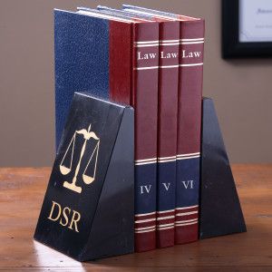 Law Icons Marble Bookends - #2553 Gifts For Lawyers, Lawyer Life, Unique Bookends, Law Icon, Marble Bookends, Law Office Decor, Reception Favors, Attorney Gifts, American Bar