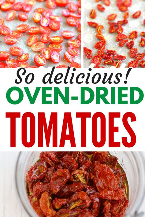 Oven Sundried Tomatoes, How To Dehydrate Tomatoes In The Oven, Dehydrating Tomatoes In Oven, Drying Tomatoes In The Oven, Homemade Sundried Tomatoes Oven, Oven Sun Dried Cherry Tomatoes, Making Sundried Tomatoes, Sundried Cherry Tomato Recipes, Dry Tomatoes In Oven