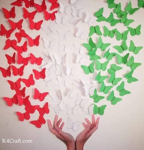 100+ DIY Craft Ideas for India Independence Day & Republic Day • K4 Craft Independent Day Craft Decoration, Independent Day Craft Ideas, Independence Day Classroom Decoration, Independence Day Activities, Independence Day Greeting Cards, Independence Day Theme, School Board Decoration, Flag Crafts, Indian Independence Day