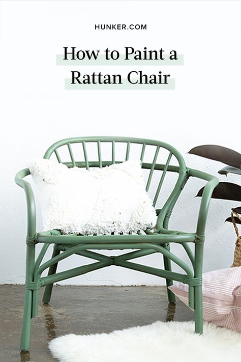 Bamboo Chair Makeover, Bamboo Furniture Makeover, Rattan Furniture Makeover, Chair Rattan, Painted Bamboo, Bamboo Chair, Cane Furniture, Ikea Chair, Old Chairs