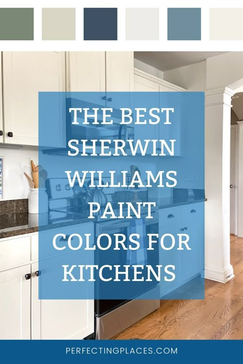 These are the best Sherwin Williams paint colors for your kitchen walls and kitchen cabinets. Kitchen Paint Color Sherwin Williams, Wherein Williams Kitchen Colors, Colors For Kitchen Cabinets 2023, Sherwin Williams Paint For Cabinets, Sherwin Williams Gibraltar Cabinets, Favorite Sherwin Williams Paint Colors, Kitchen Island Colors Sherwin Williams, Silver Strand Sherwin Williams Kitchen, Kitchen Cabinet And Island Paint Colors