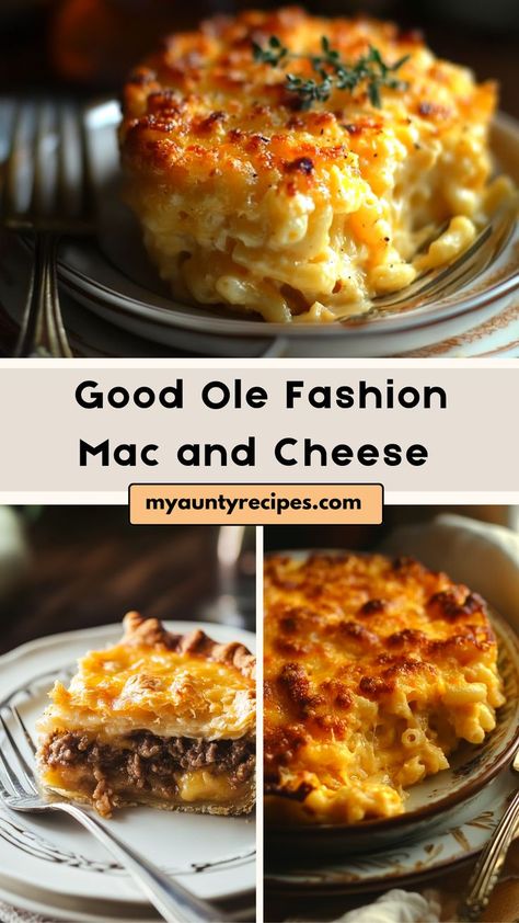 This Good Ole Fashion Mac and Cheese is a creamy, cheesy dish that’s perfect for anyone who loves classic comfort food. Made with elbow macaroni and a rich cheese sauce, this mac and cheese is baked until bubbly and golden brown on top. It’s a simple yet satisfying dish that’s perfect for weeknight dinners, holiday meals, or as a side dish at your next family gathering. Mac And Cheese Creamy, Thanksgiving Mac And Cheese, Good Macaroni And Cheese Recipe, Mac And Cheese Recipe Soul Food, Creamy Cheesy Pasta, Mac And Cheese Sauce, Best Mac N Cheese Recipe, Baked Mac And Cheese Recipe, Bake Mac And Cheese