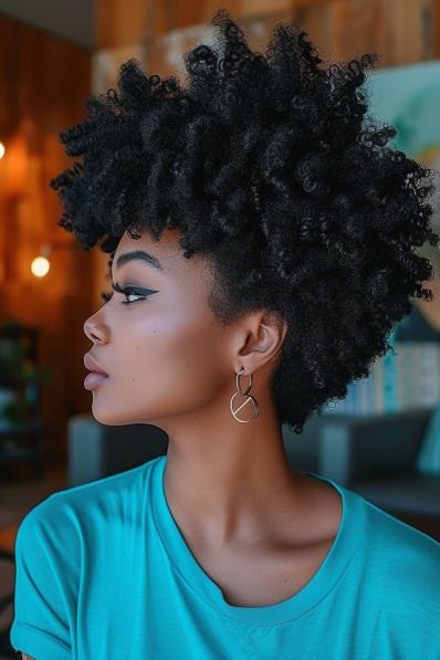 Edgy tapered haircut on natural black curls Haircuts For Natural Hair, Natural Hair Haircuts, Short Natural Haircuts, Tapered Natural Hair, Natural Hair Cuts, Natural Hair Short Cuts, Tapered Haircut, Afro Textured Hair, Shoulder Length Hair Cuts