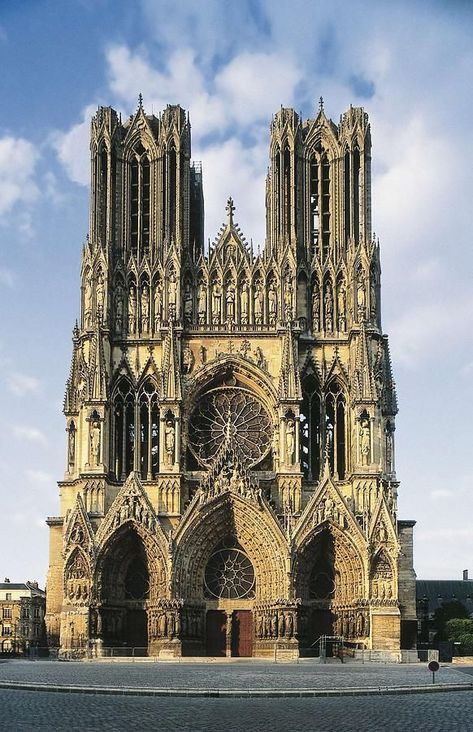 Gothic Architecture Gothic Architecture Characteristics, Cathedral Of Notre Dame, Reims Cathedral, Reims France, Gothic Buildings, Gothic Cathedrals, Gothic Church, Cathedral Architecture, Sacred Architecture