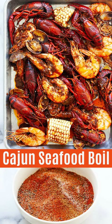 Boil Recipes Cajun, Seafood Boil Recipes Cajun, Cajun Butter Sauce, Seafood Boil Seasoning, Crawfish Boil Recipe, Cajun Seafood Boil, Seafood Boil Party, Seafood Boils, Crawfish Recipes