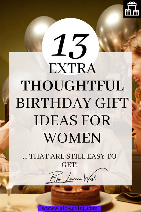 Are you looking to get a more thoughtful-feeling gift for your recipient this next birthday comearound? Well let me help you out! Not only are these gifts super thoughtful, but they require very little effort! #giftideas #birthday #birthdaygift #women #thoughtful #thoughtfulgifts #cheapgifts Presents For Her Birthday, Birthday Gifts For Woman Who Has Everything, Birthday Gift For Her Woman, Gift Everyday Until Birthday, Birthday Ideas For 32 Year Old Woman, 45th Birthday Ideas For Women Gift, Unique Gifts For Women Birthdays, 60th Gift Ideas For Women, 60th Bday Gifts For Women