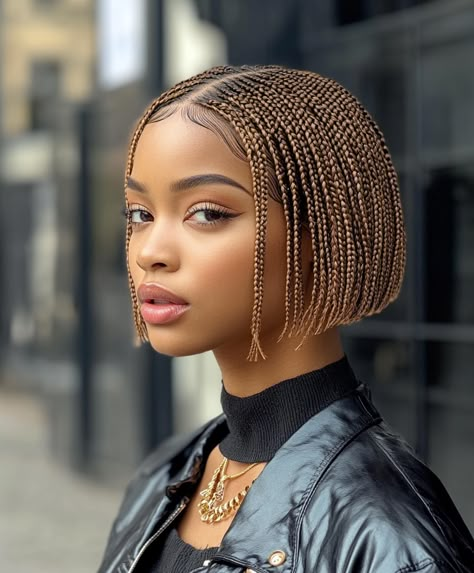 Braided Bob 90s Braided Hairstyles, Braided Bob, Maquillage Yeux Cut Crease, Iconic Hairstyles, Cornrows Natural Hair, Bob Braids Hairstyles, Short Box Braids Hairstyles, Braided Hairdo, Natural Hair Short Cuts