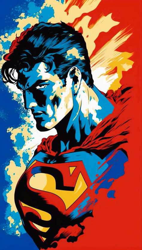 Super Man Wallpaper Superman, Superman Comic Wallpaper, Superman Art Wallpaper, Superman 4k Wallpaper, Superman Art Drawing, Superman Posters, Superman Portrait, Superman Illustration, Superman Painting