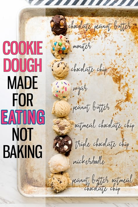 Egg Free Cookie Dough, Cookie Dough Vegan, Cooking With Karli, Edible Cookie Dough Recipe, Healthy Cookie Dough, Resipi Kek, Vegan Cookie Dough, Dough Recipes, Cookie Dough Recipes