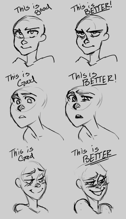 Facial expression good vs better this is exaggeration to convey the point emotion etc Expression References, Drawing Face Expressions, 얼굴 드로잉, Drawing Hands, Face Drawing Reference, Drawing Face, Wet Cat, Drawing Faces, Drawing Expressions