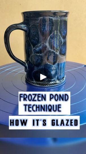 2.6K views · 67 reactions | I have been infatuated, like many other potters, with this Frozen Pond technique. 
It’s basically a combination of glazes that create a visual that often resembles a frozen pond. 
The Key glaze being RHC (Running Hot Chowder) from  @spectrumglazes on an @amacobrent  Obsidian base glaze and. Third glaze atop the RHC dots. 
It was primarily developed for flat plates and has expanded to include many more surface. 
Credit to @klm4655 Kathy McGuire for sharing her magic with the pottery community. 
I plan to try it on other pieces as it creates a wonderful visual effect. 

 #functionalceramics #potterylife #potterylove  #oddlysatisfying  #handmadepottery #pottery_lovers #peopleofpottery #artistsoninstagram #aliveguypottery #functionalpottery #instapotter #studiopotte Floating Blue Glaze Combinations, Blue Amaco Glaze Combinations, Amaco Potters Choice Glaze Combinations Obsidian, Mayco Glaze Midnight Rain, Amaco Sapphire Float Glaze Combinations, Layering Glazes Pottery, Frozen Pond Glaze, Frozen Pond Glaze Technique, Amaco Obsidian Glaze Combinations