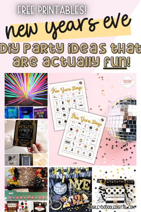 Celebrate in style with 51+ fun and easy NYE party ideas! Featuring DIY decorations, engaging games, unique themes, and free printables, this list is perfect for hosting a party at home. Whether you’re planning for teens, family, or friends, these creative ideas will make your New Year’s Eve celebration unforgettable. Start planning your perfect party today! Glitter Champagne Bottle Diy, Spring Family Activities, Hosting A Party At Home, Nye Activities, Printable Activity Sheets For Kids, Christmas Activity Pages, Printable Activities For Toddlers, New Years Party Themes, Easy Diy Decorations