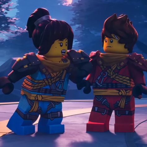 Ninjago: Dragons Rising S2E7 - Fugitives From Madness | tag(s): lego ninjago dragons rising nya kai Lego Ninjago Wallpaper, Kai And Nya, Lego Ninjago Dragons Rising, Rgb Siblings, Ninjago Ninjas, Lego Ninjago Nya, Ninjago Nya, Kai Ninjago, Ninjago City