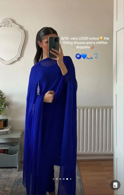 Dark Blue Shalwar Kameez, Blue Desi Outfit, Simple Indian Suits Classy, Dark Blue Sharara, Royal Blue Salwar Suit, Blue Kurti Outfit, Blue Indian Suit, Blue Pakistani Suit, Blue Kurti Design