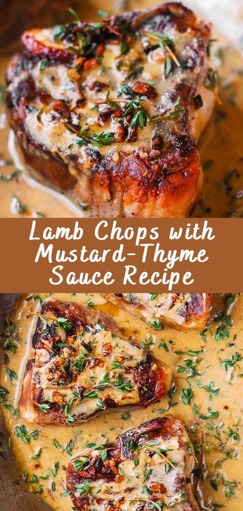 Lamb Chops with Mustard-Thyme Sauce Recipe: A Culinary Delight in Every Bite Bold flavors and tender, succulent lamb – there’s nothing quite like a well-prepared dish to tantalize your taste buds. Our Lamb Chops with Mustard-Thyme Sauce recipe is not just a meal; it’s an experience. In just a few simple steps, you can elevate […] The post Lamb Chops with Mustard-Thyme Sauc... Best Lamb Chop Recipes Sauces, Lamb Chops With Mustard Thyme Sauce, Lamb Chop Recipes With Sauce, Lamb And Cauliflower, Mustard Lamb Chops, Lamb Chops Sauce Recipe, Mustard Thyme Sauce, Cooked Lamb Recipes, Creamy Lamb Chops