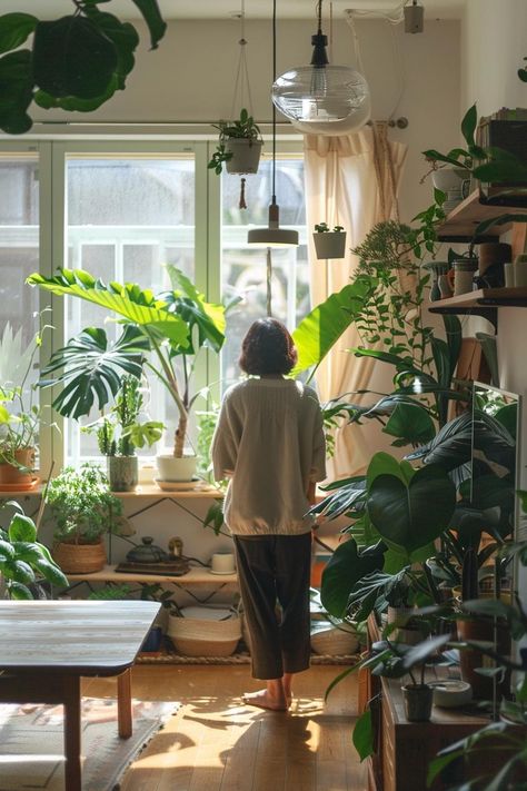 Tips for Growing Tropical Plants Indoors Indoor Plant Jungle, Indoor Tropical Plants, Sophisticated Boho, Jungle Plants, Backyard Balcony, Ficus Lyrata, Banana Plants, Rubber Plant, Indoor Jungle