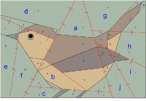 Wren posted on Quilting Board by Jette, Sweden, March 2009  - paper pieced bird pattern Free Paper Piecing Patterns, Bird Quilt Blocks, Paper Piecing Tutorial, Paper Piecing Scrapbooking, Paper Pieced Quilt Patterns, Foundation Paper Piecing Patterns, Quilting Board, Paper Pieced Quilt, Bird Quilt