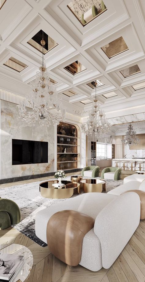 Luxury Mansions Interior, Neoclassical Interior, Classic Living Room, Rustic Home Design, Mansion Interior, Ideas Living Room, Dream House Interior, Decor Home Living Room, Ideas Living