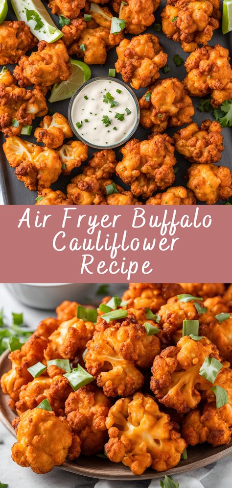 Air Fryer Buffalo Cauliflower Recipe | Cheff Recipes Buffalo Fried Cauliflower, Airfryer Buffalo Cauliflower Recipes, Buffalo Califlour Air Fryer, Chicken Veggie Air Fryer, Keto Buffalo Cauliflower Air Fryer, Buffalo Cauliflower Air Fryer Recipes, Healthy Buffalo Cauliflower Air Fryer, Crispy Buffalo Cauliflower Air Fryer, Buffalo Cauliflower Crispy