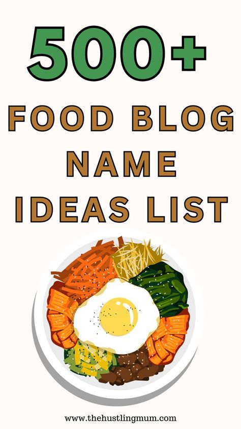 Food Blog Name Ideas Food Blog Names Ideas, Blog Names Inspiration, Food Blog Names, Blog Name Ideas, Unique Food, Blog Names, Food Puns, Unique Recipes, Name Ideas