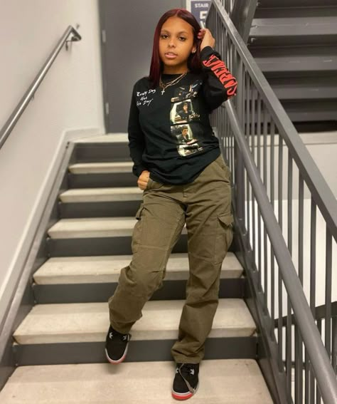 STUDY THE DRIP on Instagram: “never letting up.” Bred 4s Outfit, 4s Outfit Women, Bred Outfits, Bred 4s, 4s Outfit, Tuff Fits, Jordan 4 Bred, Tomboy Outfits, Tomboy Style Outfits