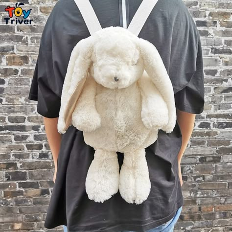 Rabbit Backpack, Backpack Japanese, Backpack Plush, Student Birthday Gifts, School Shoulder Bag, Bunny Backpack, Student Birthdays, Animal Backpacks, Bunny Bags